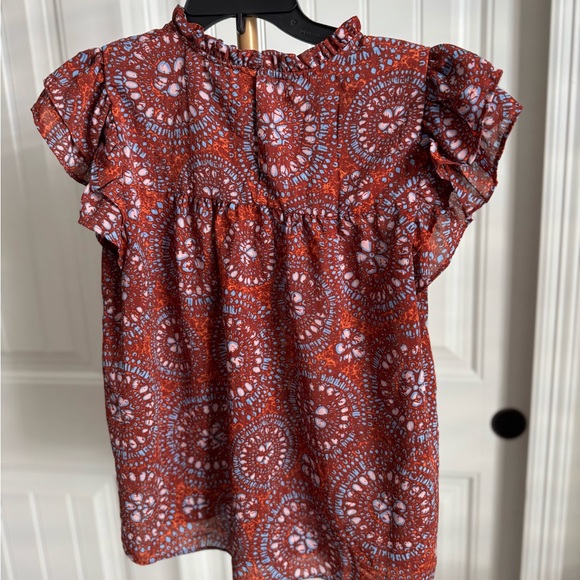 Rose + Olive Perfect Fall Blouse in Size Medium - Picture 3 of 6